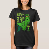 Happy St Patricks Day Dinosaur Dino Saurus Irish S T-shirt (Voorkant)
