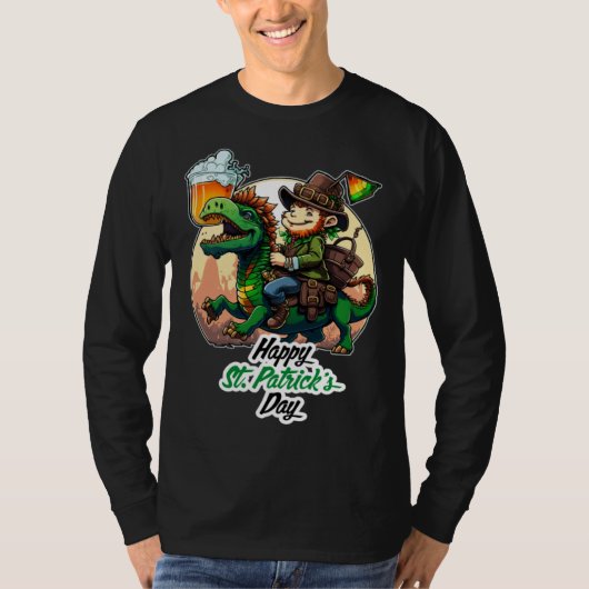 Happy St Patricks Day Dinosaur St Pat Rex Day Todd T-shirt (Voorkant)