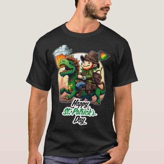Happy St Patricks Day Dinosaur St Pat Rex Day Todd T-shirt (Voorkant)