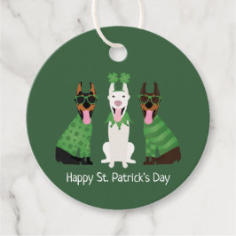 Happy St Patricks Day Dobermann Honden Bedankjes Labels