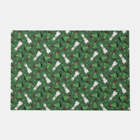 Happy St Patricks Day Dobermann Honden Deurmat (Voorkant)