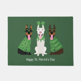Happy St Patricks Day Dobermann Honden Deurmat