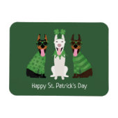Happy St Patricks Day Dobermann Honden Magneet (Horizontaal)