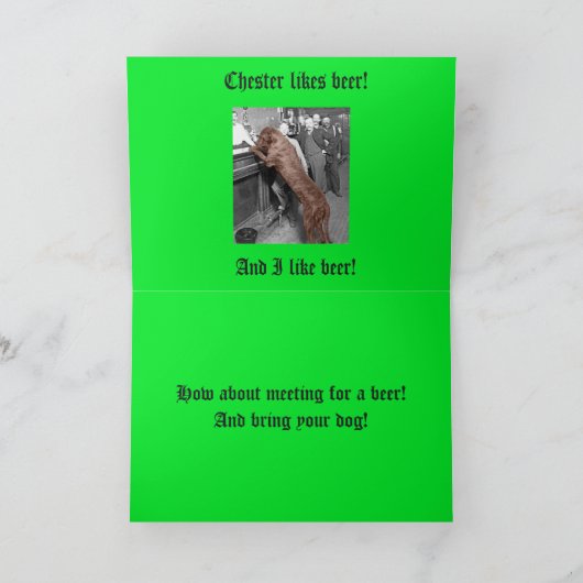 Happy St Patricks Day Dog Bar 1900 Irish Setter Kaart (Binnen)