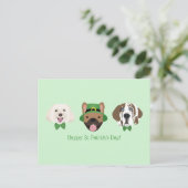 Happy St Patricks Day Dog Factors Briefkaart (Staand voorkant)
