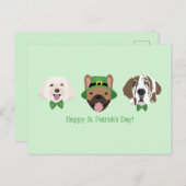 Happy St Patricks Day Dog Factors Briefkaart (Voorkant / Achterkant)