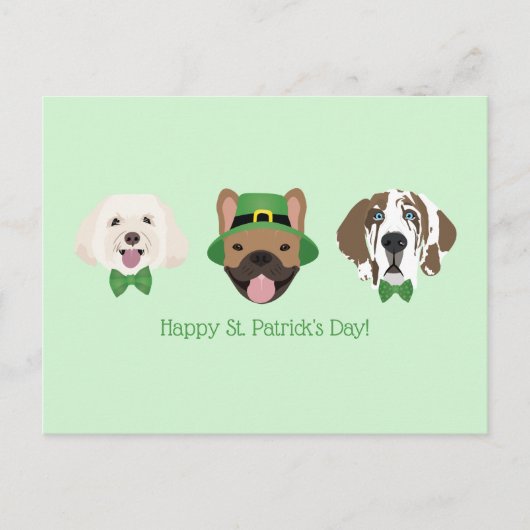 Happy St Patricks Day Dog Factors Briefkaart (Voorkant)