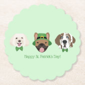 Happy St Patricks Day Dog Factors Kartonnen Onderzetters (Voorkant)