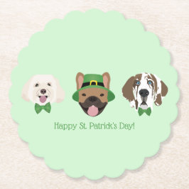 Happy St Patricks Day Dog Factors Kartonnen Onderzetters