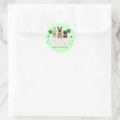 Happy St Patricks Day Dog Mail Ronde Sticker (Tas)