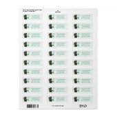 Happy St Patricks Day Dog Vier Leaf Clover Green Etiket (Full Sheet)