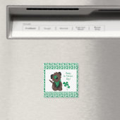 Happy St Patricks Day Dog Vier Leaf Clover Green Magneet (Insitu (Vaatwasser))