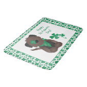 Happy St Patricks Day Dog Vier Leaf Clover Green P Badmat (Gekanteld)