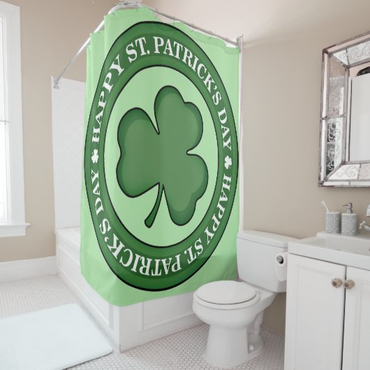Happy St. Patricks Day Douchegordijn (In situ)