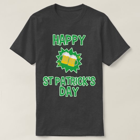 Happy St Patrick's Day Drinking Beer Celebrate T-shirt (Design voorkant)
