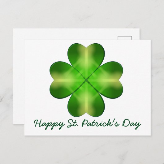 Happy St Patrick's Day en Good Luck Personalized Briefkaart (Voorkant / Achterkant)