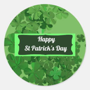 Happy St Patrick's Day en Good Luck Personalized Ronde Sticker