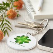 Happy St Patrick's Day en Good Luck Sleutelhanger (Voorkant Rechts)