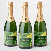 Happy St Patrick's Day en Good Luck Sparkling Wijnetiket (Flessen)