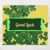 Happy St Patrick's Day en Good Luck Sparkling Wijnetiket (Enkel label)