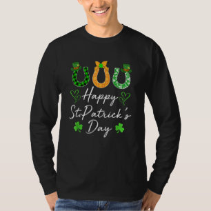 Happy St Patricks Day en Shamrock Classic Horse H T-shirt