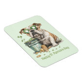 Happy St. Patrick's Day Engelse Bulldog Magneet (Rechterzijde)