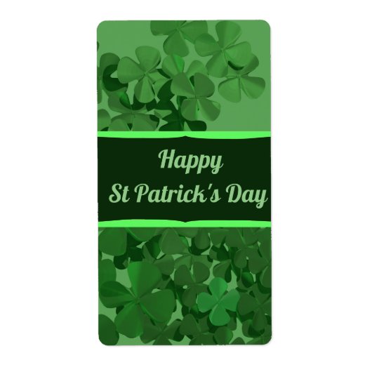 Happy St Patrick's Day Etiket (Voorkant)
