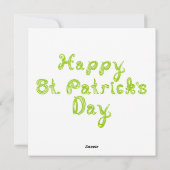 Happy St. Patrick's Day Fabric Font 4 Heart Leaves Feestdagenkaart (Achterkant)