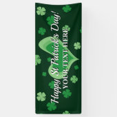 Happy St. Patrick's Day feestbanner met klavers Spandoek (Verticaal)