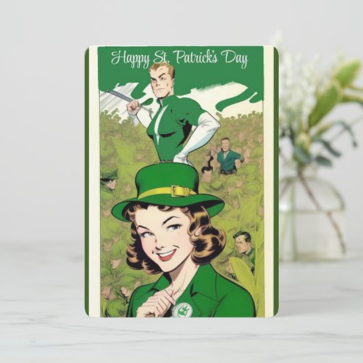 Happy St. Patrick's Day Feestdagenkaart (Staand voorkant)