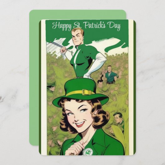 Happy St. Patrick's Day Feestdagenkaart (Voorkant / Achterkant)