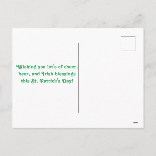 Happy St. Patrick's Day Feestdagenkaart (Achterkant)