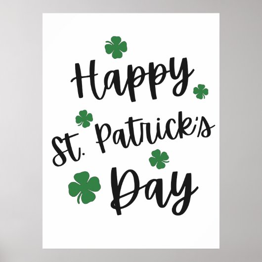 Happy St. Patrick's Day - Feestelijke Ierse feestd Poster (Voorkant)