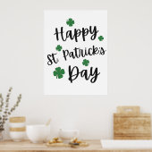 Happy St. Patrick's Day - Feestelijke Ierse feestd Poster (Keuken)