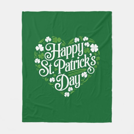 Happy St Patrick's Day Fleece Deken (Voorkant)