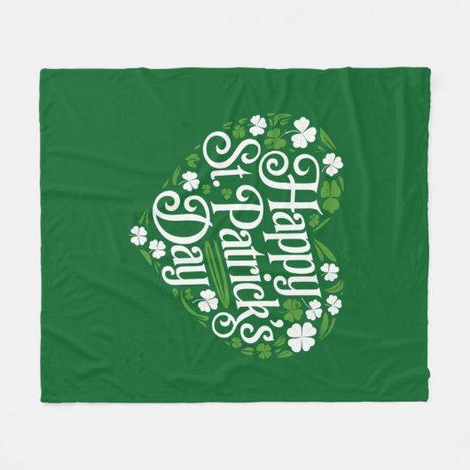 Happy St Patrick's Day Fleece Deken (Voorkant (Horizontaal))