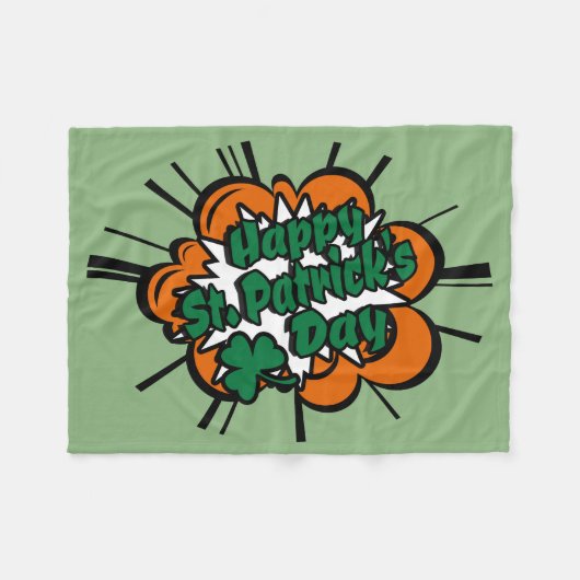 Happy St. Patrick's Day Fleece Deken (Voorkant (Horizontaal))