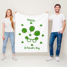 Happy St Patrick's Day Fleece Deken