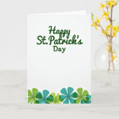 Happy St Patricks Day Floral Card Kaart (Gele Bloem)