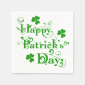 Happy St. Patrick's Day Floral Text Design 2b Servetten (Voorkant)