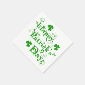 Happy St. Patrick's Day Floral Text Design 2b Servetten (Hoek)