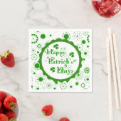 Happy St. Patrick's Day Floral Text Design Servet (Insitu)