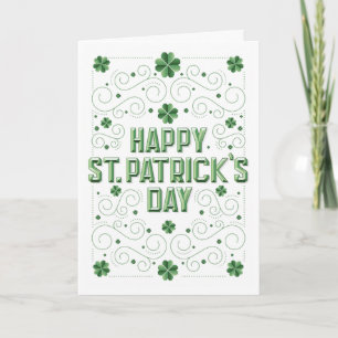 Happy St. Patrick's Day Folded Wenskaart Feestdagen Kaart