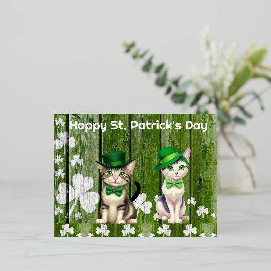 Happy St. Patrick's Day Folie Feestdagen Briefkaart (Staand Voorkant)