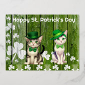 Happy St. Patrick's Day Folie Feestdagen Briefkaart (Voorkant)