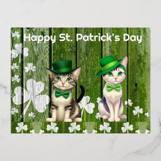 Happy St. Patrick's Day Folie Feestdagen Briefkaart (Voorkant)
