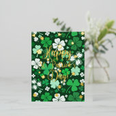 Happy St. Patrick's Day Folie Feestdagen Briefkaart (Staand Voorkant)