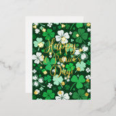 Happy St. Patrick's Day Folie Feestdagen Briefkaart (Voorkant / Achterkant)