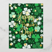 Happy St. Patrick's Day Folie Feestdagen Briefkaart (Voorkant)