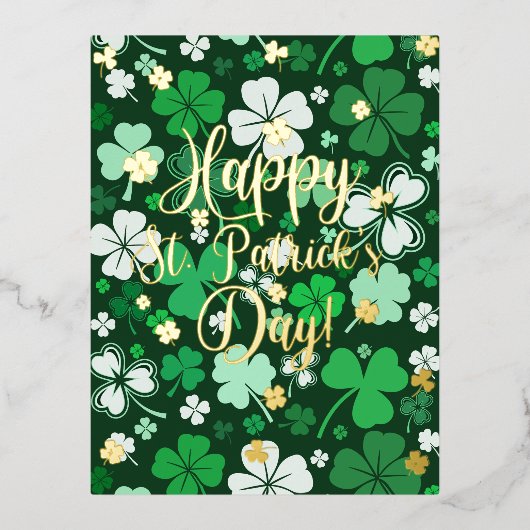 Happy St. Patrick's Day Folie Feestdagen Briefkaart (Voorkant)